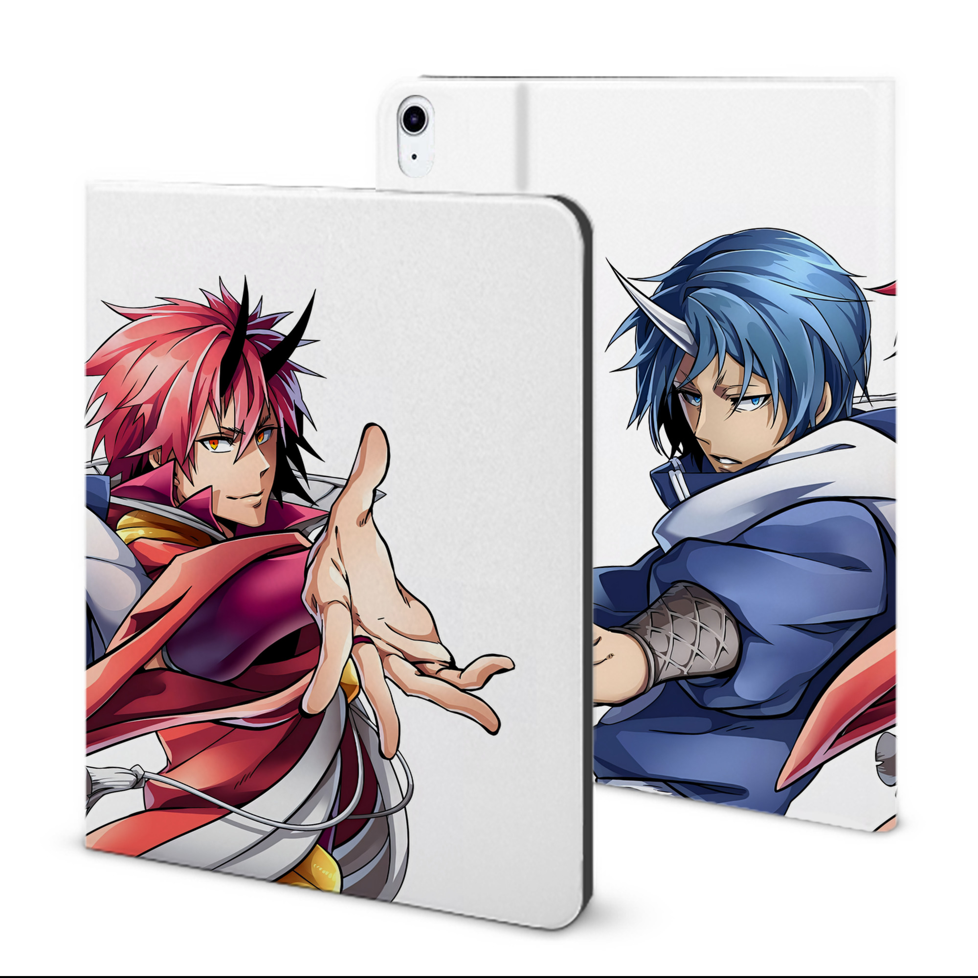 （画像用） 転スラ Regarding Reincarnated to Slime IPad ケース ブック型 PUレザー TPU 耐衝撃 軽量 薄型 ペン収納なし 全面保護 IPad 各モデル対応